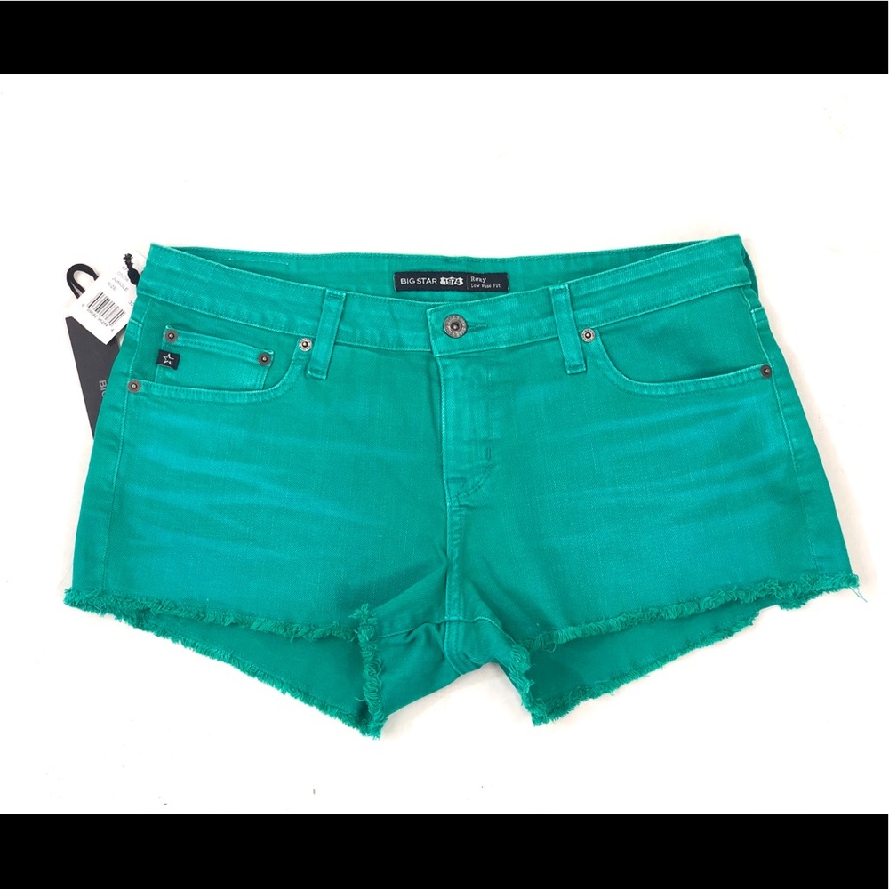 NWT Big Star Green Cut Off Shorts